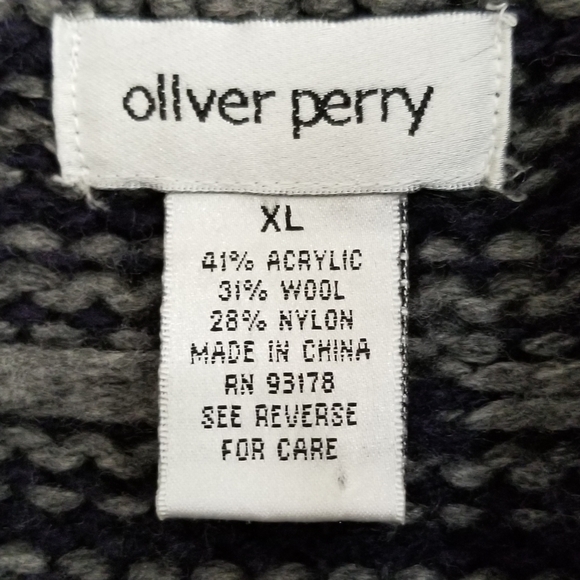 Oliver Perry Wool Blend Cardigan Size XL - Picture 7 of 7